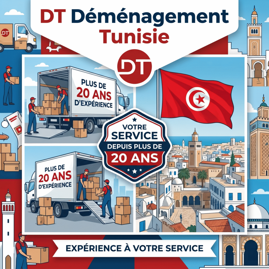 DT Déménagement Tunisie — Plus de 20 Ans d'Expérience à Votre Service