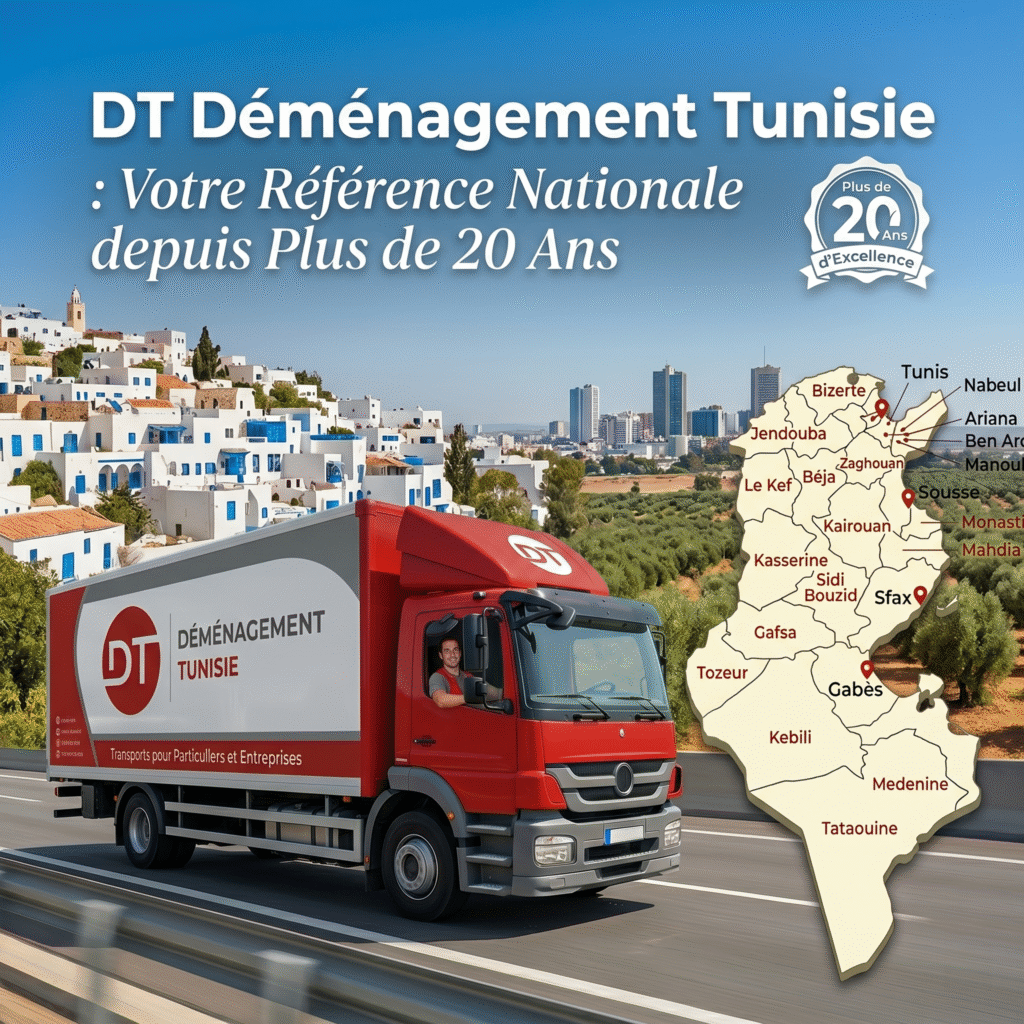 DT Déménagement Tunisie : Votre Référence Nationale depuis Plus de 20 Ans