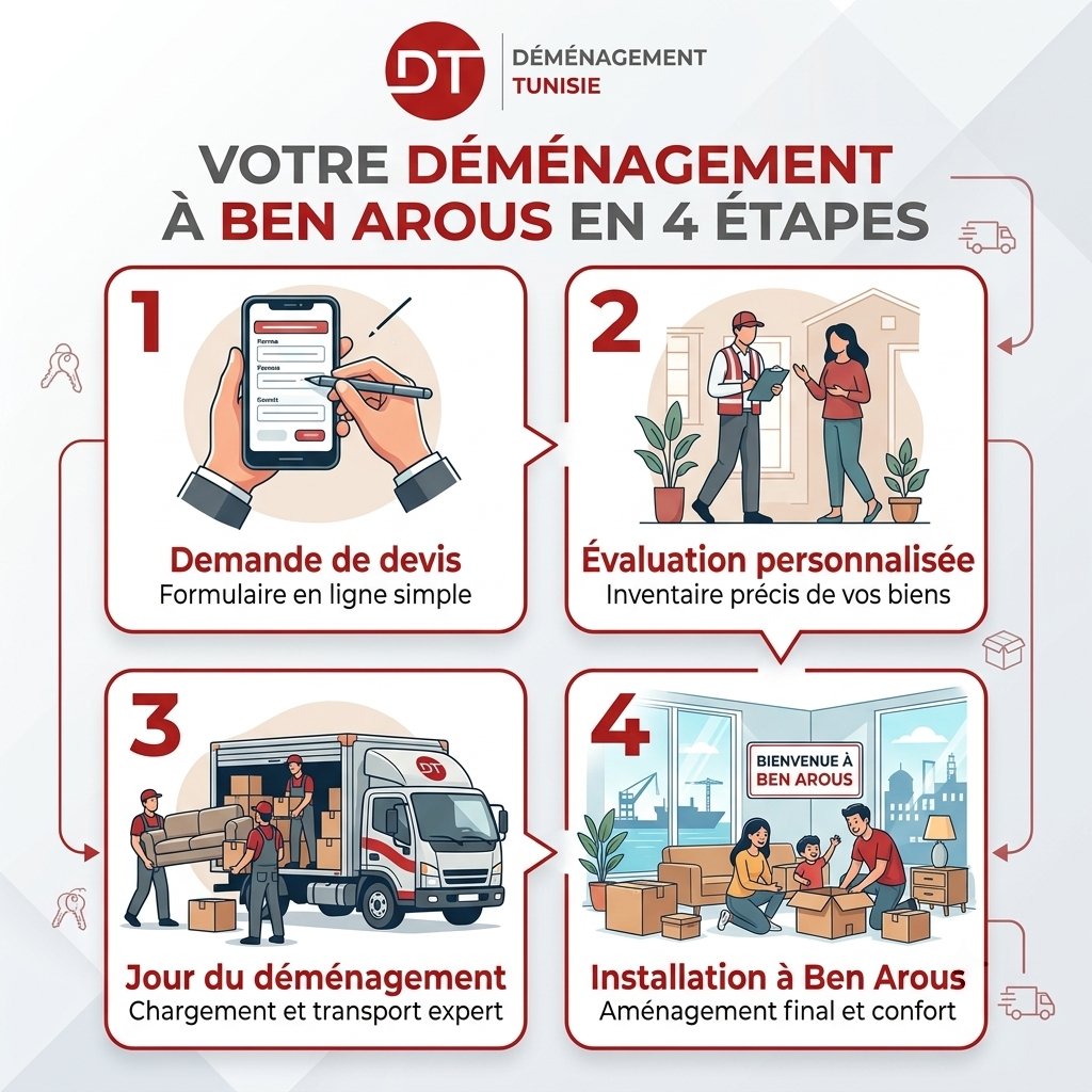 Déménagement à Ben Arous en 4 étapes