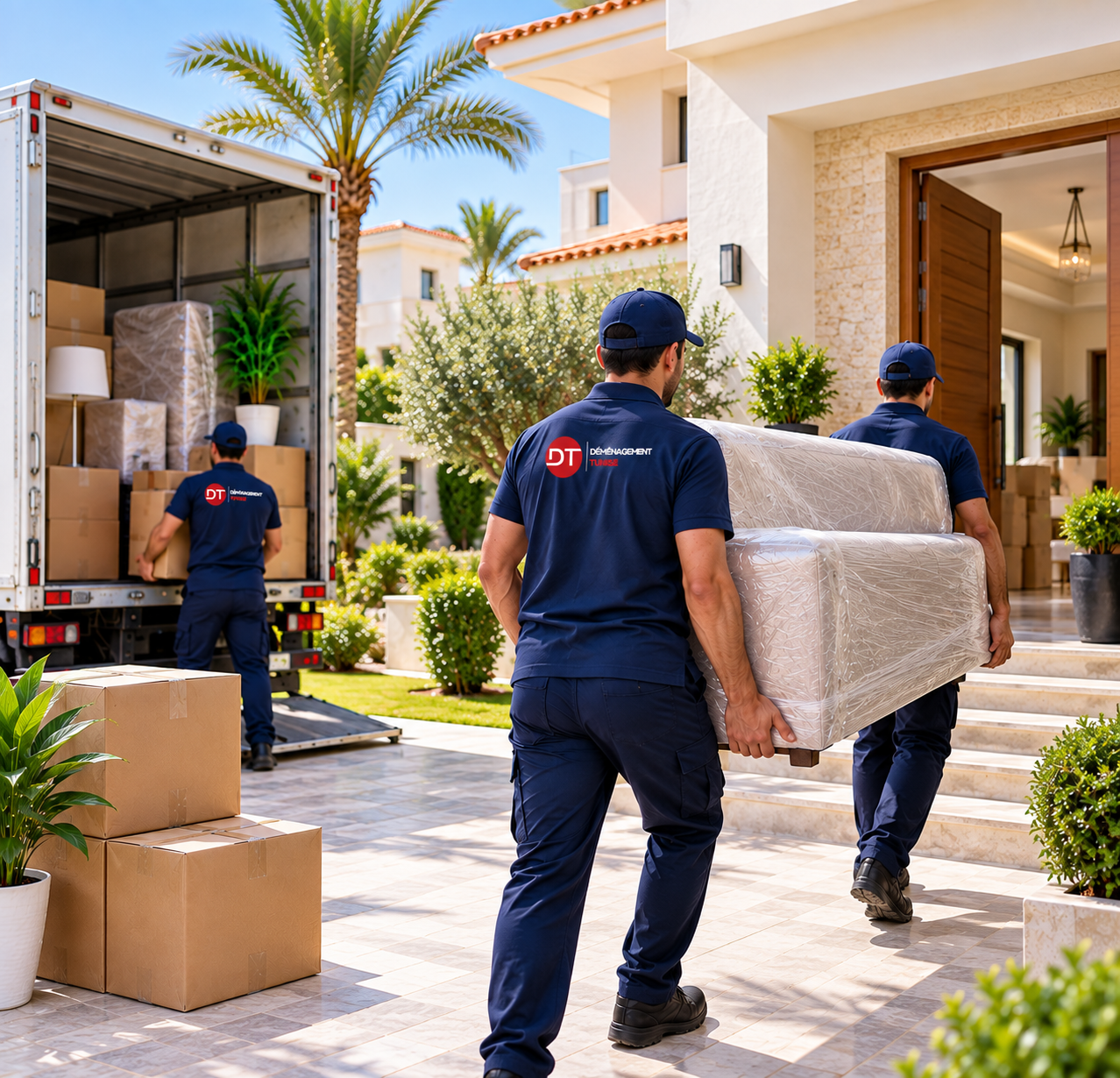 Déménagement de villa en Tunisie avec transport de meubles