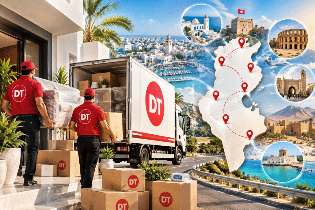 Déménagement partout en Tunisie avec transport de meubles par DT Déménagement