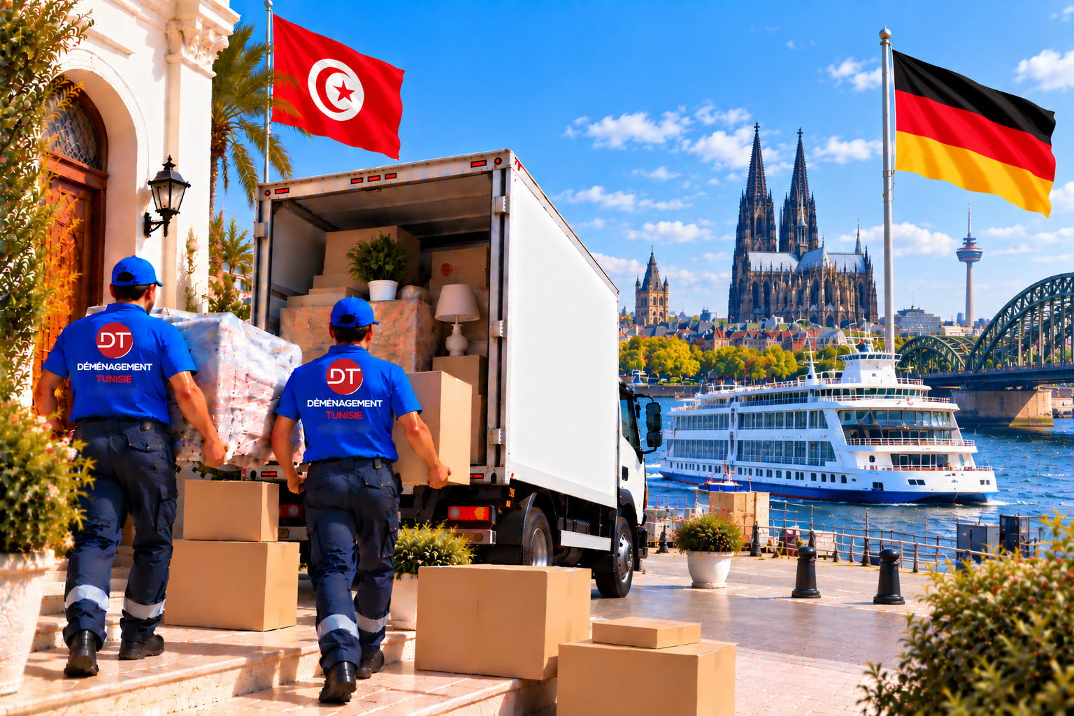 Transport de meubles et effets personnels de la Tunisie vers l’Allemagne